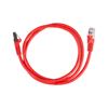 Picture of DYNAMIX 1m Cat6A S/FTP Red Slimline Shielded 10G Patch Lead.