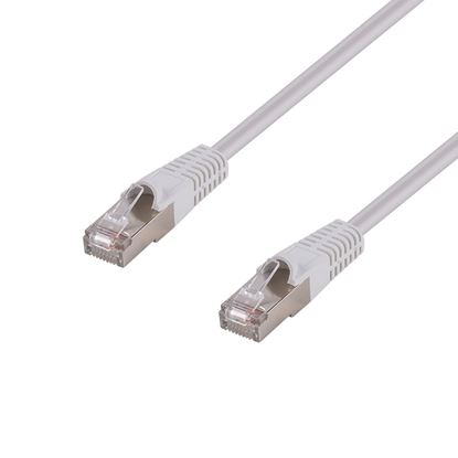 Picture of DYNAMIX 2m Cat6A S/FTP White Slimline Shielded 10G Patch Lead.