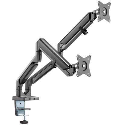 Picture of BRATECK 17'-32' Polished Aluminium Gas-Spring Desk Mount Duel