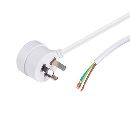 Picture of DYNAMIX 3M 3-Pin Tapon Plug to Bare End, 3 Core 1mm Cable, White