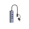 Picture of UNITEK 4-in-1 USB Multi-port Hub with 2-in-1 Connectors (USB-C &