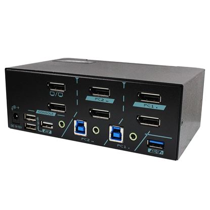 10 Port USB Switch, KM Switcher with USB HID, Hotkey Switching, and Mouse  Roaming function, USW-KM108