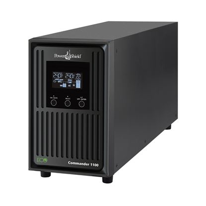 Picture of POWERSHIELD Commander 1100VA Line Interactive Tower UPS. Delivers