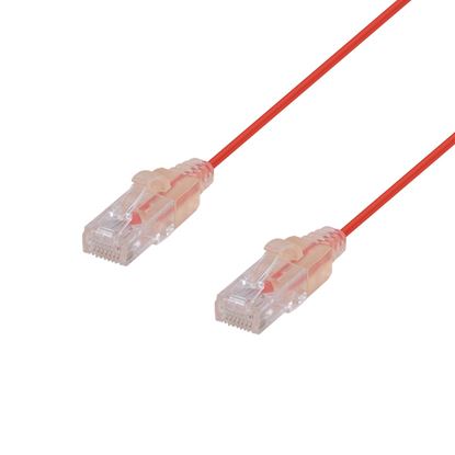 Picture of DYNAMIX 0.25m Cat6A 10G Red Ultra-Slim Component Level UTP