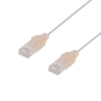 Picture of DYNAMIX 0.25m Cat6A 10G White Ultra-Slim Component Level UTP