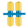 Picture of DYNAMIX Fibre ST to ST Duplex, Single-mode Joiner, Zirconia