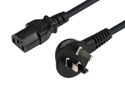 Picture of DYNAMIX 0.5M Flat Head 3-Pin to C13 Female Connector 7.5A SAA Approved