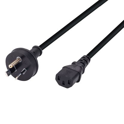 Picture of DYNAMIX 3m 3-Pin Plug to IEC Female  Plug with rounded Earth