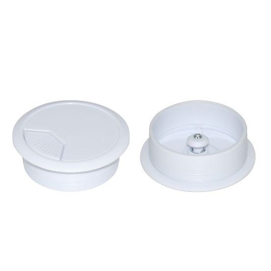 Picture of DYNAMIX 60mm Round Desk Grommet. Easily & Neatly Store your Power,