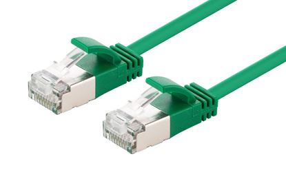 Picture of DYNAMIX 0.5m Cat6A S/FTP Green Ultra-Slim Shielded 10G Patch Lead
