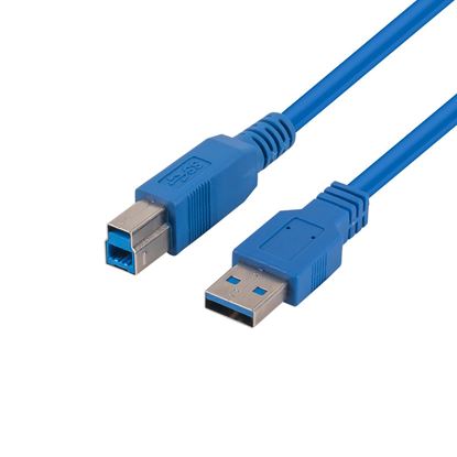 Picture of DYNAMIX 1m USB 3.0 USB-A Male to USB-B Male Cable. Colour Blue