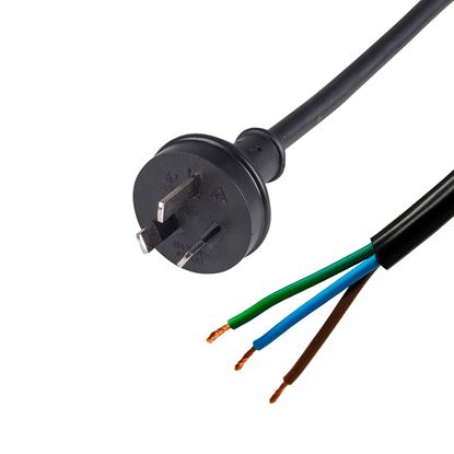 Picture of DYNAMIX 3M 3-Pin Plug to Bare End, 3 Core 1.5mm Cable, Black