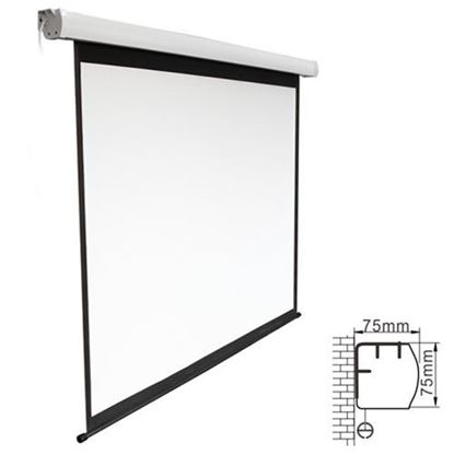 Picture of BRATECK 135' Electric Projector Screen with Remote, Fiberglass