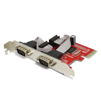 Picture of UNITEK 2 Port Serial PCI-E Card Includes Low Profile Brackets.