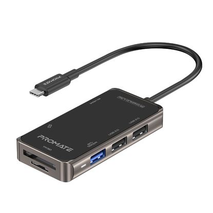 Picture of PROMATE 6-in-1 USB Multi-Port Hub with USB-C Connector with 4K HDMI