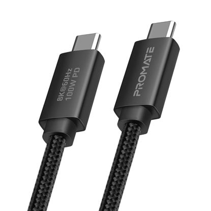 Picture of PROMATE 1m USB-C Thunderbolt Cable Supports 40Gps & 100W PD.