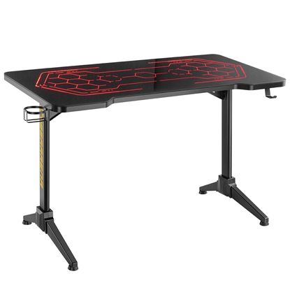 Picture of BRATECK Gaming Desk with RGB Lighting. Includes Built-in