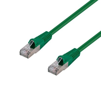 Picture of DYNAMIX 7.5m Cat6A S/FTP Green Slimline Shielded 10G Patch Lead.