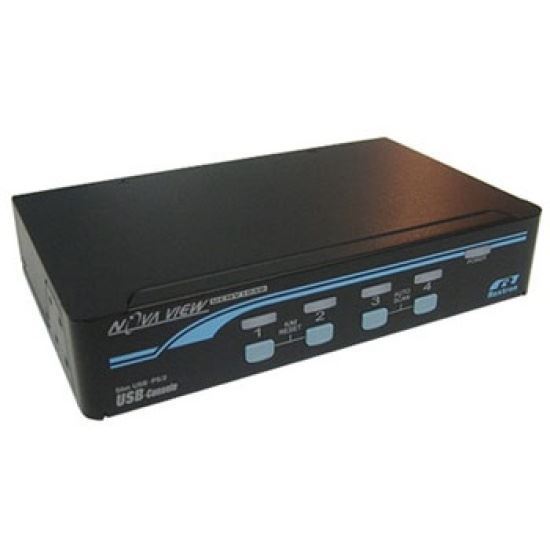 Picture of REXTRON 1-4 USB/PS2 Hybrid KVM Switch with USB Console Ports.