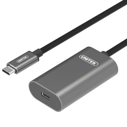 Picture of UNITEK 5M USB 3.1 USB-C Active Extension Cable. USB-C Male to