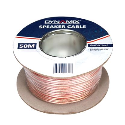 Picture of DYNAMIX 50m 18AWG PVC Speaker Cable. Bare Copper. Metre Marked.