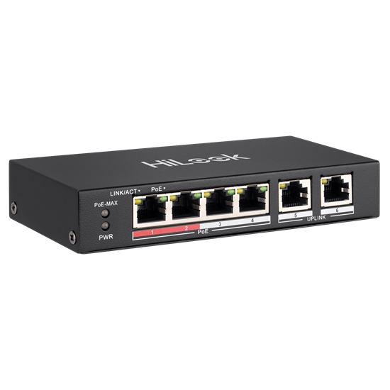Picture of HILOOK 4 Port 10/100 Fast Ethernet Unmanaged POE Switch with 35W