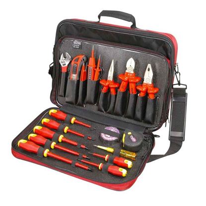 Picture of GOLDTOOL 18 Piece Electrician's Repair Tool Kit. Includes Utility
