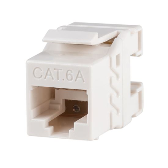 . DYNAMIX Slimline Cat6A UTP jack. Colour White