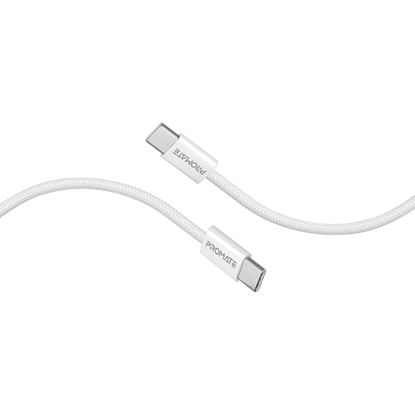 Picture of PROMATE 1.2m USB-C to USB-C Cable with Fabric Braided Cable.