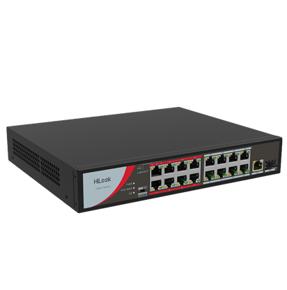 Picture of HILOOK 16 Port 10/100 Fast Ethernet Unmanaged POE Switch with 130W