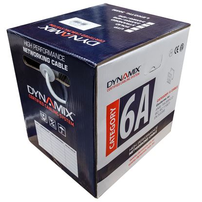 Picture of DYNAMIX 305m Cat6A Grey S/FTP Cable Roll, 500MHz, 23AWGx4P