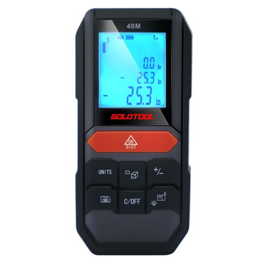 Picture of GOLDTOOL Laser Distance Measurer. Up to 40m Distance. IP53.