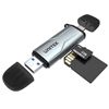 Picture of UNITEK 2-in-1 SD 3.0 Card Reader. Dual USB-A & USB-C Connectors.