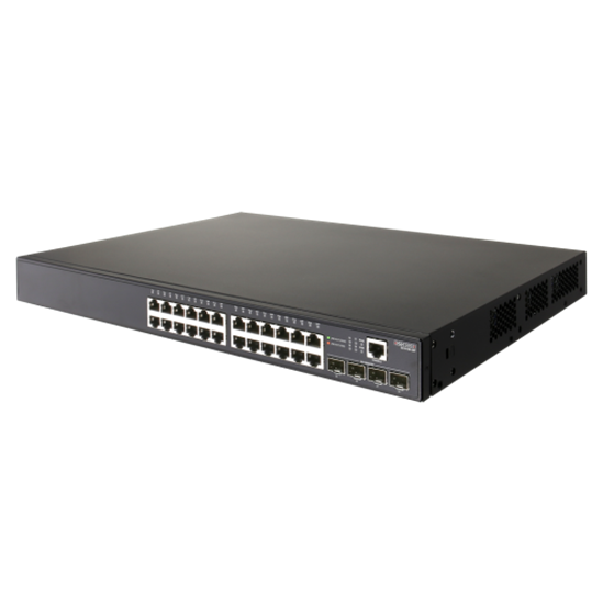 Picture of EDGECORE 24 Port Gigabit PoE+ Managed L2+/L3 Lite Switch.