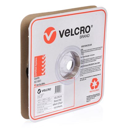Picture of VELCRO One-Wrap 25mm x 200mm Pre-sized Ties. 100 Ties per Roll.