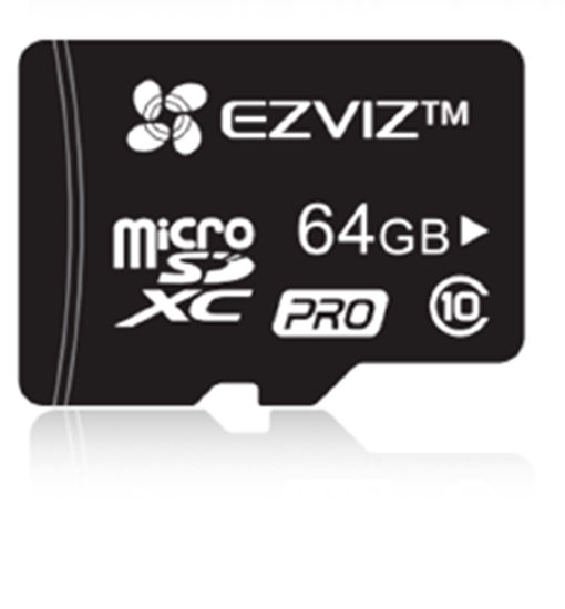 Picture of EZVIZ 64GB Professional Micro SD Super Fast Read/Write Class 10 Card