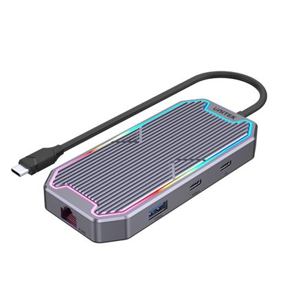 Picture of UNITEK 7-in-1 Multi-Port 100W PD Hub Supporting 10Gbps with USB-C