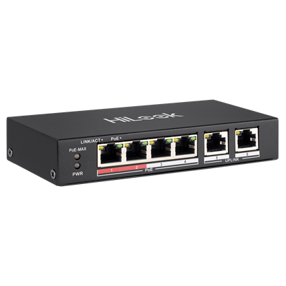 Picture of HILOOK 4 Port 10/100 Fast Ethernet Unmanaged POE Switch with 35W