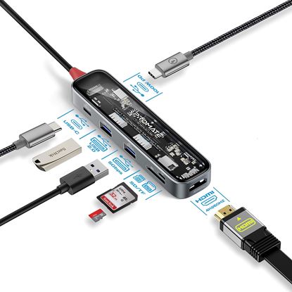 Picture of PROMATE 7-in-1 USB Multi-Port Hub with USB-C Connector with 4K HDMI