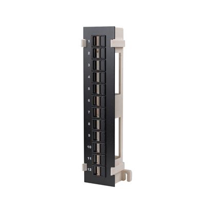 Picture of DYNAMIX Mini 1U 12 Port Unloaded Wall Mountable Keystone Patch