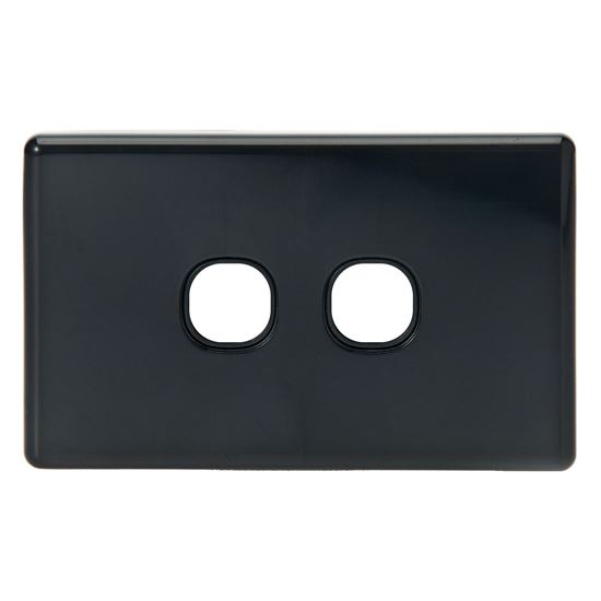 Picture of TRADESAVE Switch Plate ONLY. 2 Gang Accepts all Tradesave Mechanisms.