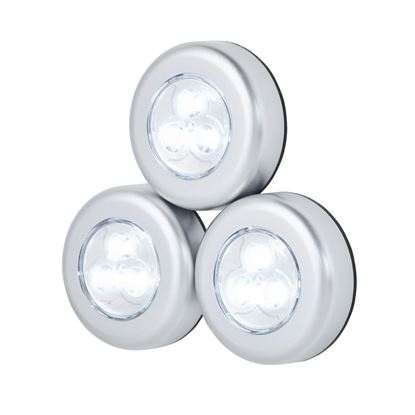 Picture of JACKSON Triple Pack LED Push Light. 3 x AAA Batteries per Light