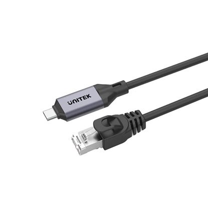 Picture of UNITEK 1m USB-C to RJ45 High-Speed 1Gbps Ethernet Cable.