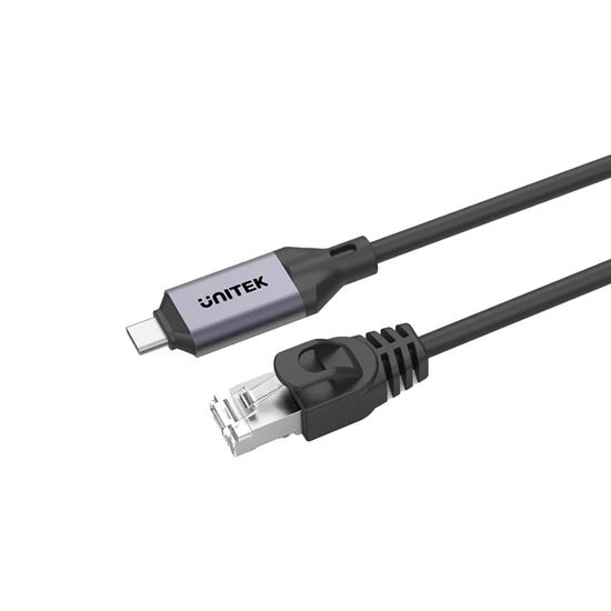 Picture of UNITEK 5m USB-C to RJ45 High-Speed 1Gbps Ethernet Cable.