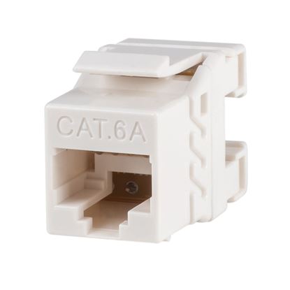 Picture of DYNAMIX Slimline Cat6A UTP jack. Colour White