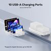 Picture of UNITEK 10-Port 60W Smart Charging Station with 10x 2.4A USB-A Ports.