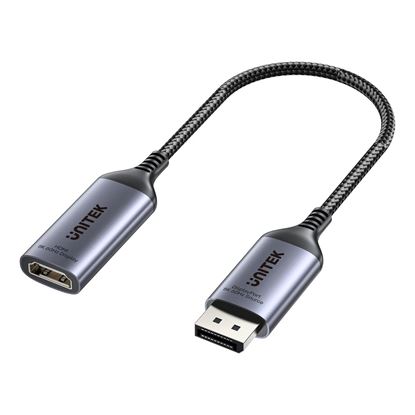 Picture of UNITEK 20cm 8K 60Hz DisplayPort 1.4 to HDMI 2.1 Adpater Cable.