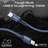 Picture of PROMATE 1.2m 27W PD USB-C to Lightning Tough-Built Cable.