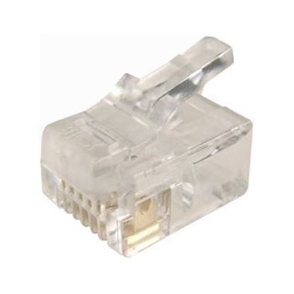 Picture of DYNAMIX RJ12 Plug 20pc Bag, 6P6C Modular Plug. 3 micron.