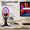 Picture of PROMATE 5W Dynamic HiFi RGB Speaker with Headphone Stand & USB Hub.